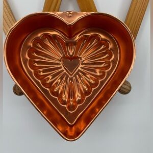 Copper Heart-Shaped Baking Mold